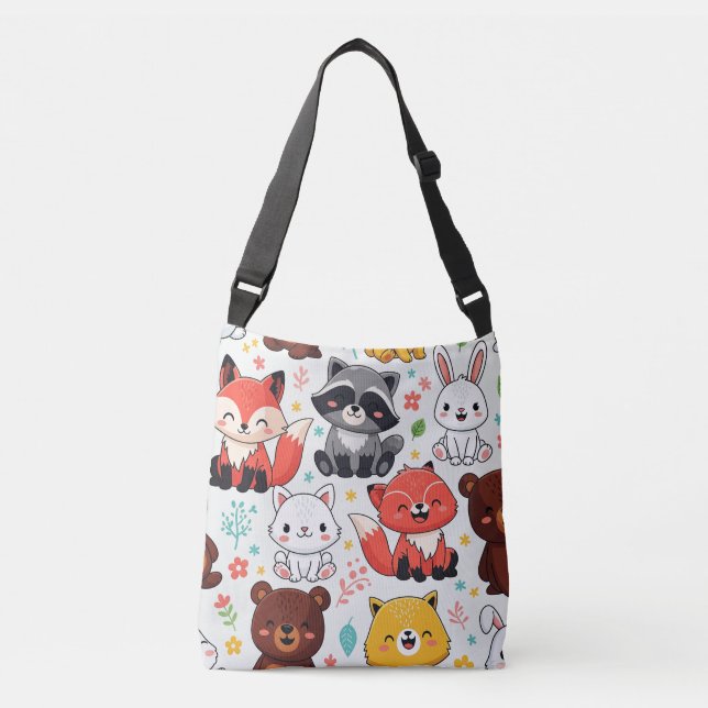 Bolso Cruzado Animales de Woodland sin soldadura (Anverso)