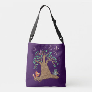 Bolso Cruzado Animales del Bosque Tocando Música   Arte Folclóri
