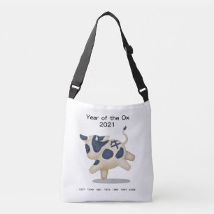 Bolso Cruzado Año del animal Ox Cute Zodiac 2021