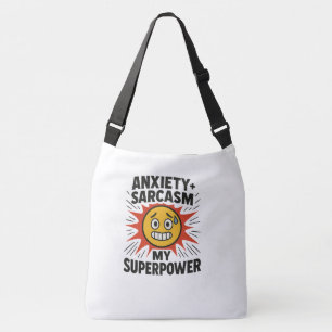 Bolso Cruzado Ansiedad y Sarcasmo Emoji Divertido 