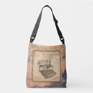 Bolso Cruzado Antigua máquina de escribir. Regalo de autor/escri