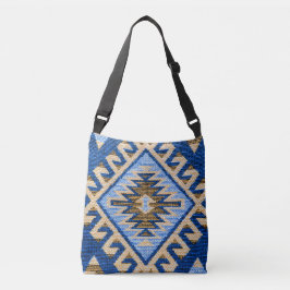 Bolso Cruzado Antigua Oriental Azul turco persa Kilim Rug