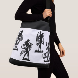 Bolso Cruzado antiguas siluetas griegas de la huella de las musa