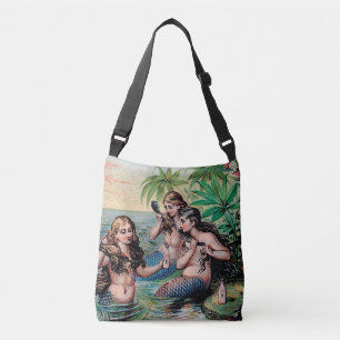Bolso Cruzado Antigüedad de Sirena Mágica Océano Náutico
