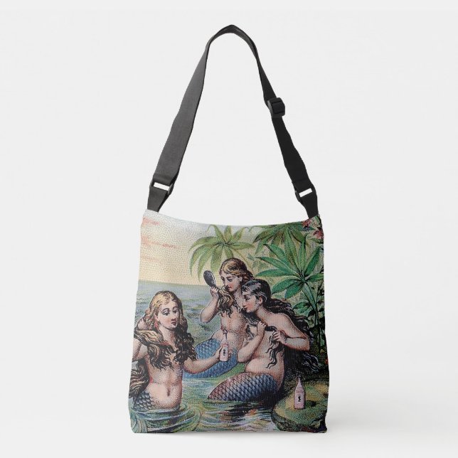 Bolso Cruzado Antigüedad de Sirena Mágica Océano Náutico (Anverso)