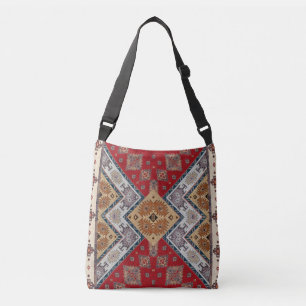 Bolso Cruzado Antigüo de alfombra turca vintage Kilim