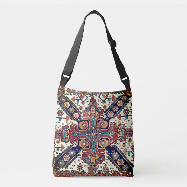 Bolso Cruzado Antiguo Zeykhur Oriental Rug Design Crossbody Bag (Anverso)