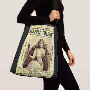 Bolso Cruzado Anuncio de 1893 para restaurador de pelo Harlene