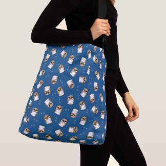 Bolso Cruzado Apron de impresión todo sobre Búho KiniArt