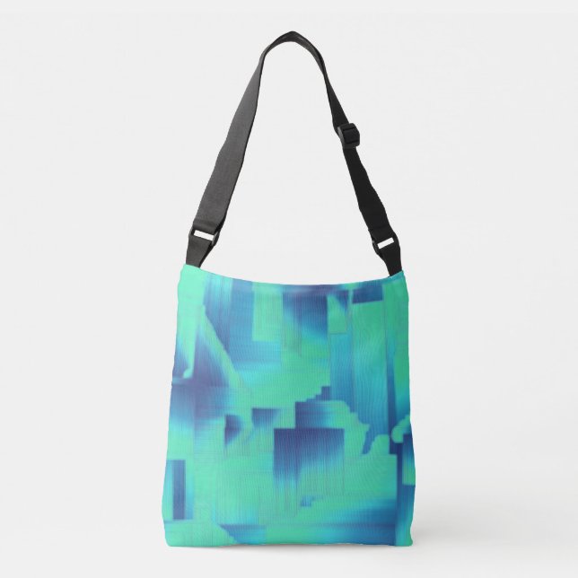 Bolso Cruzado Aqua Blue Art Deco (Anverso)
