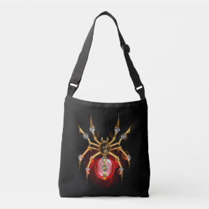 Bolso Cruzado Araña de vapor sobre negro
