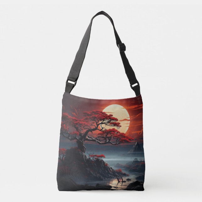 Bolso Cruzado Árbol Bonsai (Anverso)