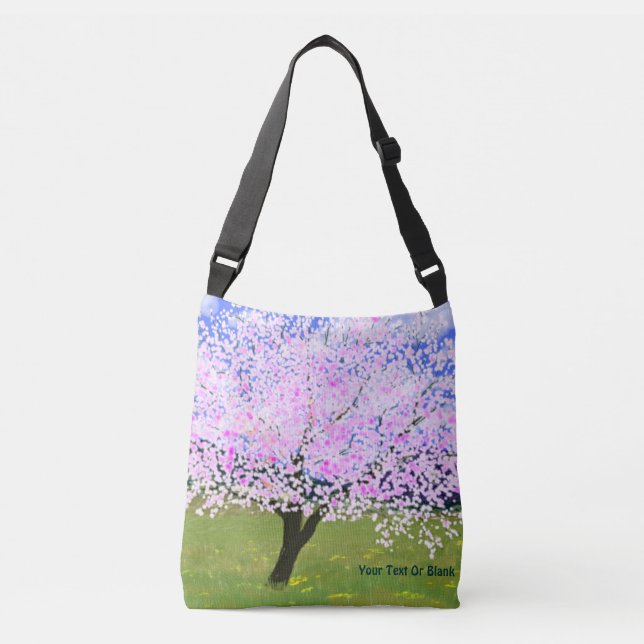 Bolso Cruzado Árbol de almendros en flor (Anverso)