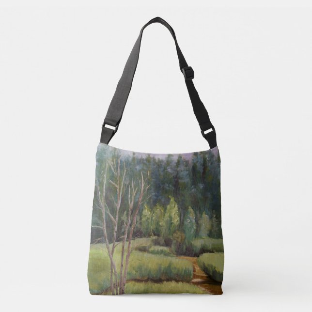 Bolso Cruzado Árbol de Aspen en bosque boreal (Anverso)