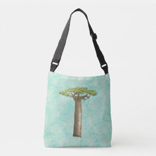 Bolso Cruzado Árbol de Baobab de color de agua 