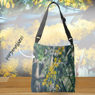 Bolso Cruzado Árbol de mimosa con flores amarillas