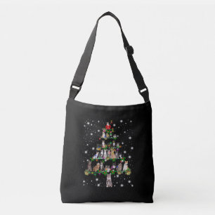 Bolso Cruzado Árbol De Navidad De Gato Cubierto Con Lámparas