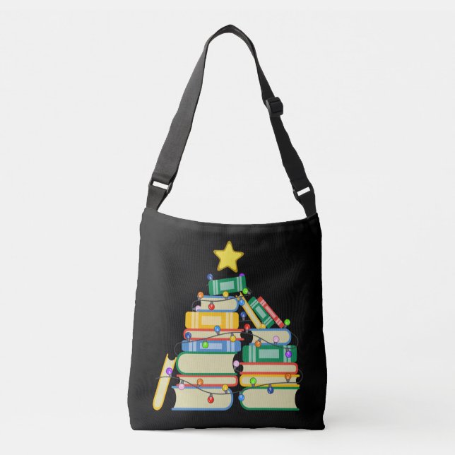Bolso Cruzado Árbol navideño galáctico II (Anverso)