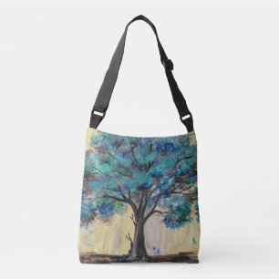 Bolso Cruzado Árbol verde azulado