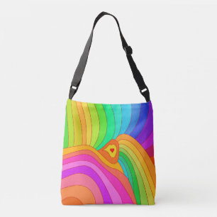 Bolso Cruzado Arcoiris psicodélico