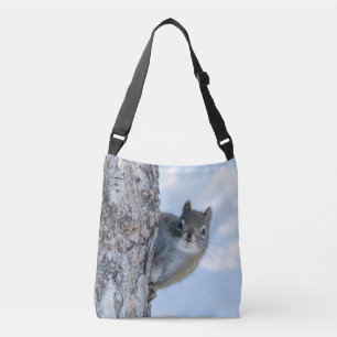Bolso Cruzado Ardilla de Edmonton asomándose desde un árbol Faun