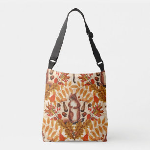 Bolso Cruzado Ardilla otoñal en blanco roto