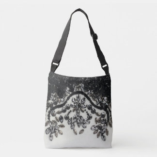 Bolso Cruzado Art Deco Glamorosa Moda Vintage Black White Fl