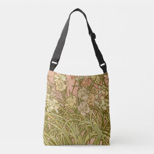 Bolso Cruzado Art Nouveau Alfonse Mucha Flores de clavel floral