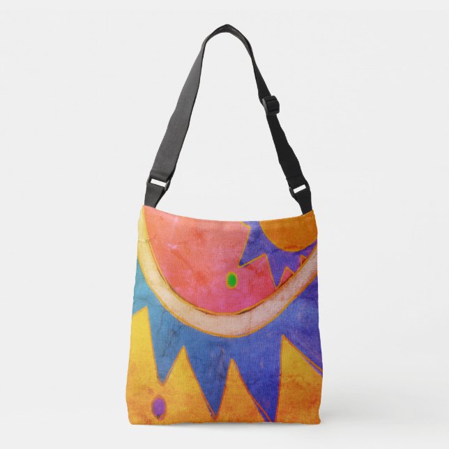 Bolso Cruzado Arte abstracto colorido (Anverso)