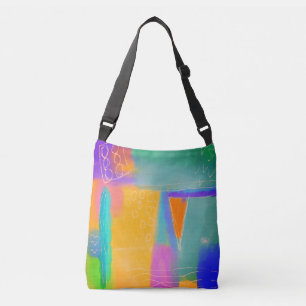 Bolso Cruzado Arte abstracto colorido