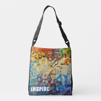 Bolso Cruzado Arte abstracto de creación colorida