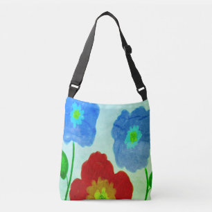 Bolso Cruzado Arte abstracto de grandes floraciones