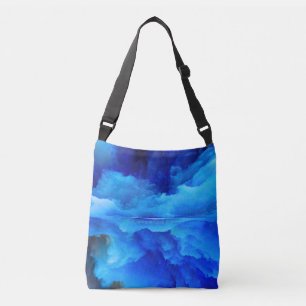 Bolso Cruzado Arte abstracto de nubes coloridas de SlipperyJoe s