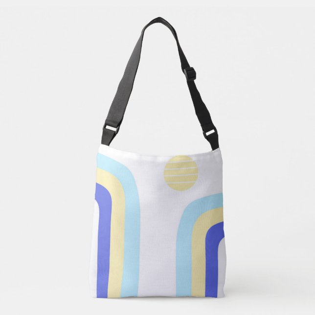 Bolso Cruzado arte abstracto moderno (Anverso)