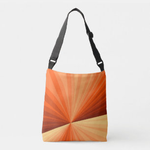 Bolso Cruzado Arte abstracto moderno naranja rojo vainilla fract