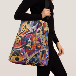 Bolso Cruzado Arte abstracto musical estilo Kandinsky