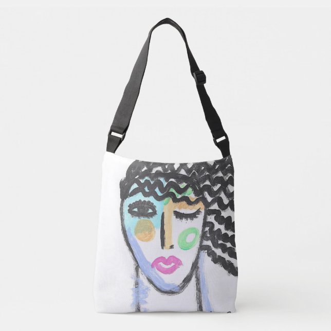 Bolso Cruzado Arte abstracto original (Anverso)