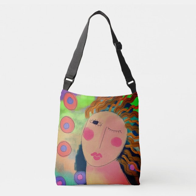 Bolso Cruzado Arte abstracto original (Anverso)