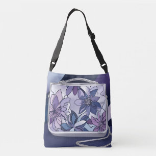 Bolso Cruzado Arte AI Purple Silver Joy