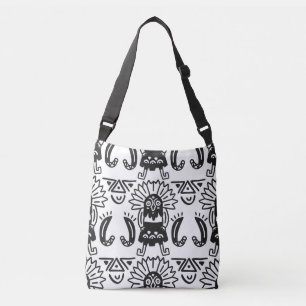 Bolso Cruzado Arte Azteca - Patrón de Lagarto