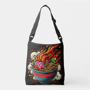 Bolso Cruzado Arte callejero de ramen japonés picante
