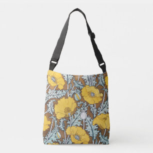 Bolso Cruzado arte de amapola flor amarillo ilustracion