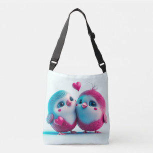 Bolso Cruzado Arte de aves lindas que aman los corazones inspira