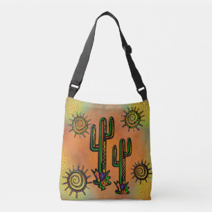 BOLSO CRUZADO ARTE DE CACTUS DEL SUDOESTE
