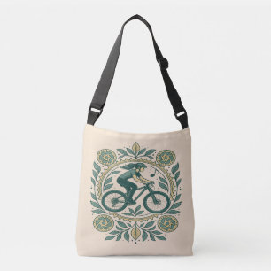 Bolso Cruzado Arte de ciclismo femenino inspirado en la naturale