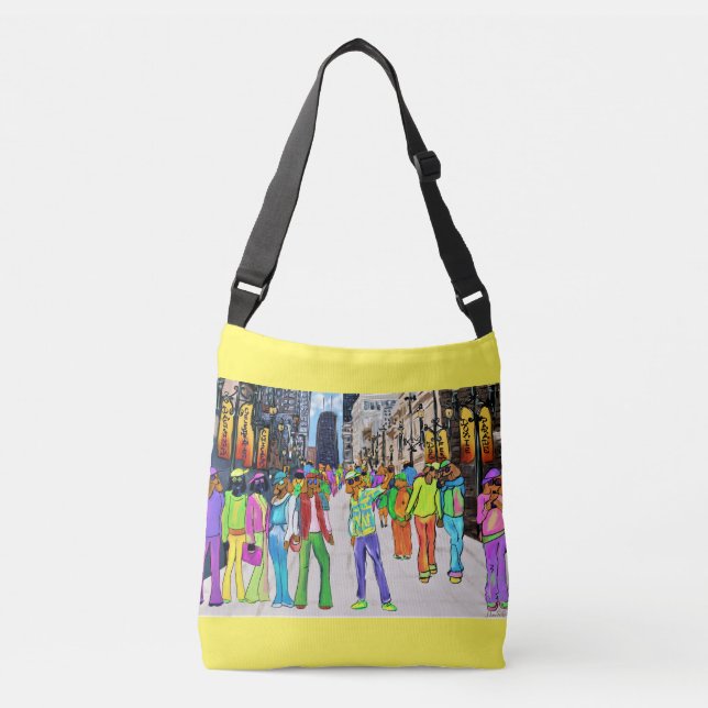 Bolso Cruzado Arte de Dachshund (Anverso)
