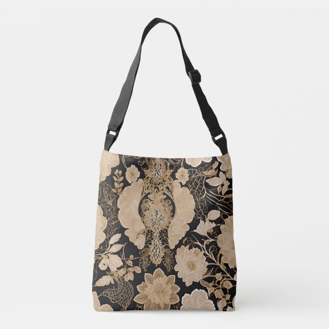 Bolso Cruzado Arte de Floral Beige Lace Ai (Reverso)