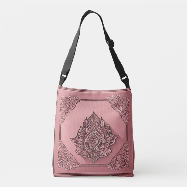 Bolso Cruzado Arte de Floral Square Lace AI (Reverso)