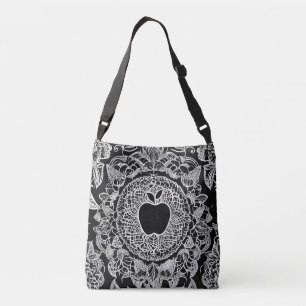 Bolso Cruzado Arte de IA de Apple negro