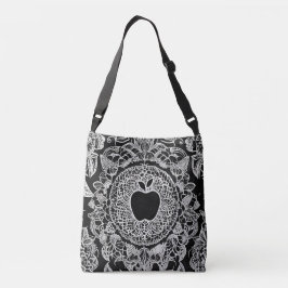 Bolso Cruzado Arte de IA de manzana negra
